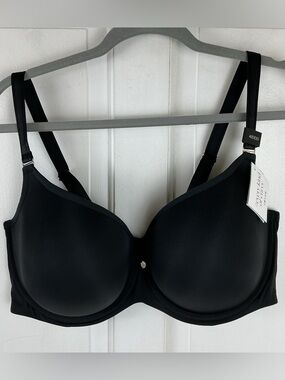 Curvy Couture Tulip Smooth T-Shirt Bra 1274 40DDD Black